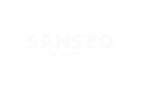 SansZo white logo est. 2008