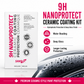 SansZo 9H NanoProtect Ceramic Coating Kit adds hydrophobic paint protection and a deep gloss finish to exterior vehicle surfaces.