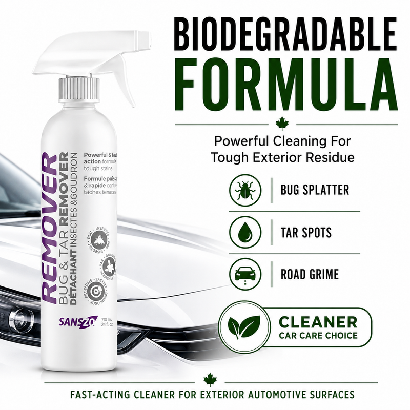 SansZo Bug & Tar Remover Spray | Fast-Acting Car Cleaner for Bugs, Tar, Sap & Road Grime use case 3