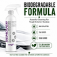 Biodegradable car cleaner for removing bugs, tar and road grime from exterior automotive surfaces.