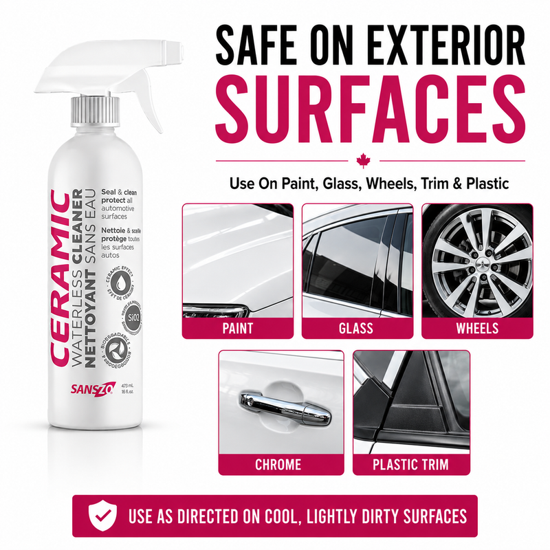 SansZo Ceramic Waterless Car Wash Spray | Cleans, Shines & Protects With Hydrophobic Finish use case 3