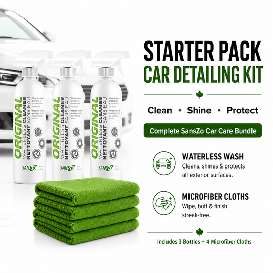 SansZo Original Waterless Car Wash & Wax Spray Starter Kit (20 oz)