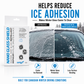 SansZo Nano Glass-Shield helps make winter ice removal easier on treated exterior vehicle glass.