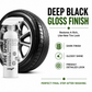 SansZo Tire Shine restores a deep black glossy finish to car tires for a freshly detailed look.