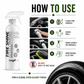 How to use SansZo Tire Shine Spray for clean glossy tires with a fast-drying water-based formula.