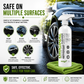 Safe waterless car wash spray for paint glass plastic chrome wheels and automotive trim